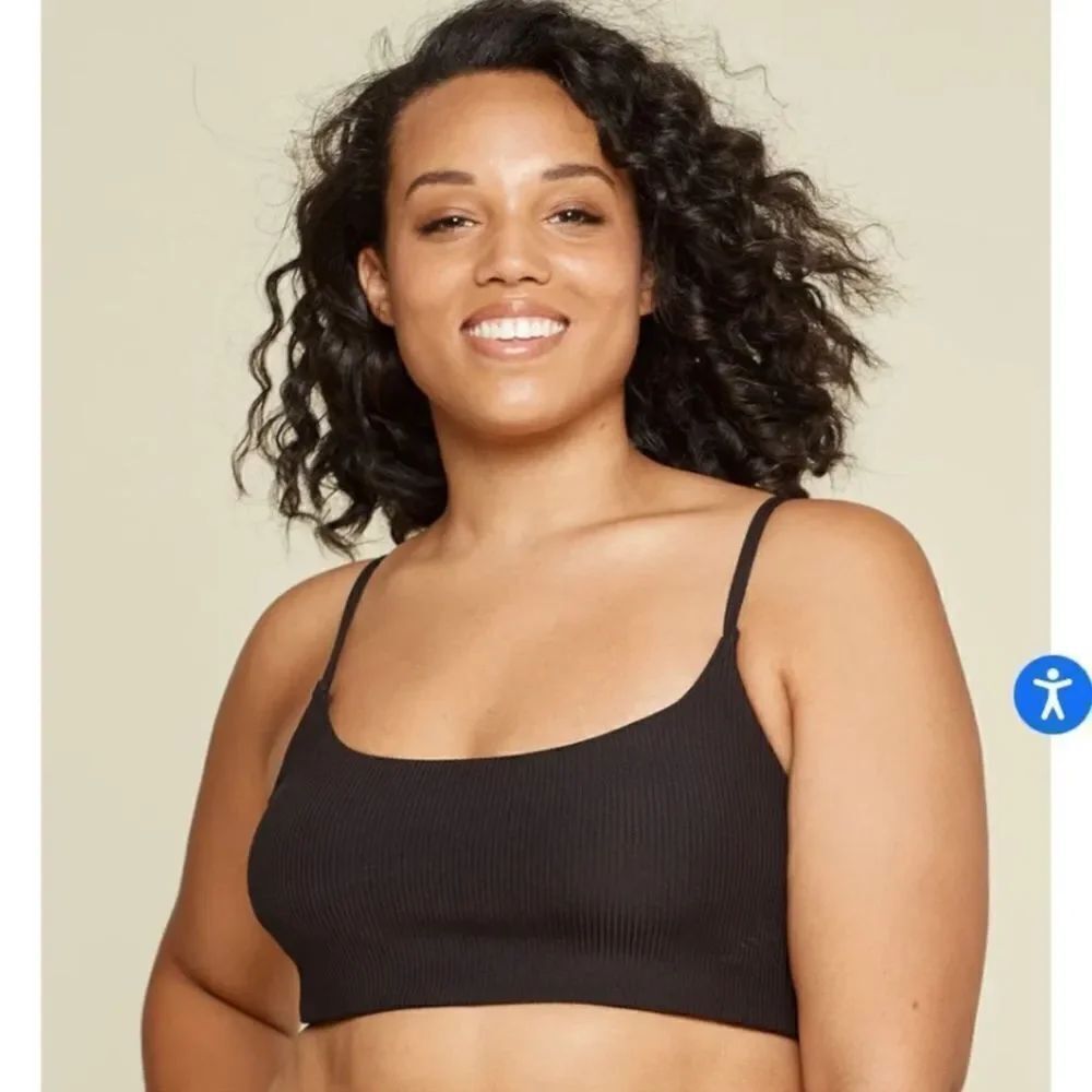 Andie Swim The Maui Rib top size XXL Black NWOT